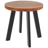 SAM Outillage SAM Esstisch, Braun, Holz, Echtholz,Akazie, Rund,Rund, eckig, 100x78x100 cm, Akazienholz nussbaumfarben schwarz SOPHIA