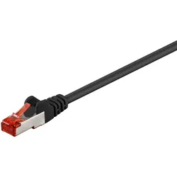 Goobay 50m CAT 6 Patchkabel, S/FTP (PiMF), Schwarz