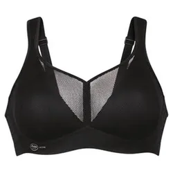 Anita Active Damen Sport-BH - Air Control, Cup-Größe D, Bustier, extra leicht, atmungsaktiv Schwarz 80D