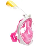 Flyboo Tauchmaske Schnorchelmaske Vollmaske,180-Grad-Sicht Tauchmasken mit Panorama-Vollgesichtsdesign,Sportkameras Kompatible Taucherbrille für Erwachsene und Kinder