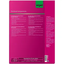 Sigel Kopierfolien LF420 A4 transparent 50 Blatt