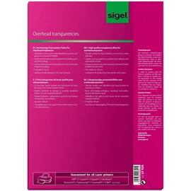 Sigel Kopierfolien LF420 A4 transparent 50 Blatt