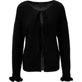 Aniston CASUAL Strickjacke mit trendigen Bindebändern Schwarz 36