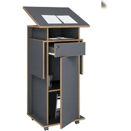 VCM Stehpult Salia Anthrazit H. 107 bis 128 cm x B. 60 bis 123 cm x T. 44 cm