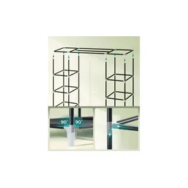 Songmics Kleiderschrank 150 cm x 45 cm x 175 cm Grau