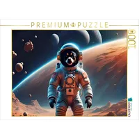 Calvendo Puzzle Chihuahua Raumfahrer auf dem Mond 1000 Teile
