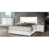 Xlmoebel Schlafzimmer-Set Luxuriöses Doppelbett-Set für das Schlafzimmer mit stilvollen, (Bett+2x Nachttisch), Hergestellt In Italy weiß