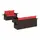 vidaXL Gartensofa-Set mit Kissen, braun, Polyrattan