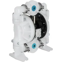 VEVOR Luftbetriebene Doppelmembranpumpe, 1 Zoll / 25 mm Einlass/Auslass, 30 GPM Polypropylen, max. 120 PSI für den chemischen und industriellen Einsatz