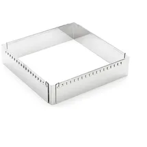 De Buyer Patisserie Rahmen Edels. einst 20-37 cm quadrat.
