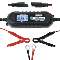 LODCHAMP LODCHAMP, 4A Intelligentes Batterieladegerät, 6V/12V KFZ Erhaltungsladegerät mit Desulfator und Komfortstecker, Polklemmen und Ringösenkabel