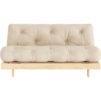 Karup Roots Schlafsofa, Gästebett, Sofa inkl. Futonmatratze«, Liegefläche 90/140/160 x200 cm, FSC® zertifizierte Kiefer beige