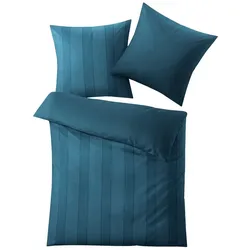 Kleine Wolke Bettwäsche Lina 135 x 200 cm Satin Blau Dunkelblau