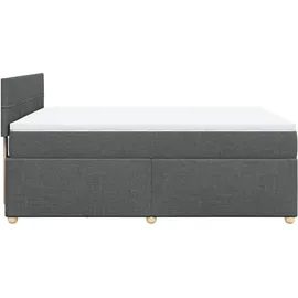 vidaXL Boxspringbett 140 x 200 cm Dunkelgrau