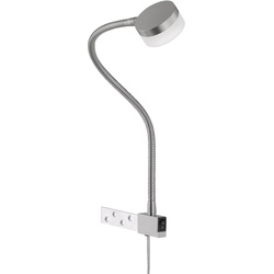 Fischer & Honsel LED-Bettbeleuchtung Lug Metall Silber Nickel matt