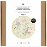 Rico Design Stickpackung Vorgezeichnet, Frühlingsblumen, Ø 15 cm