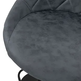 ML-Design Barhocker 4er Set, Bezug aus Kunstleder Anthrazit Gepolsterter Barstuhl mit Rückenlehne und Fußstütze, Tresenhocker höhenverstellbar, 360° drehbar, Bistrohocker Hocker Drehstuhl Barstühle