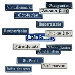 Magnet Mini-Straßenschilder emailliert (Variante: Promilleweg)