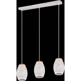 rl live your light Bidar 1-flg. 28W 60 cm Metall Weiß matt, Holz naturbelassen
