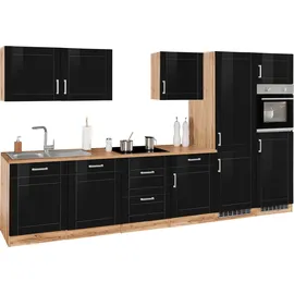 kochstation Küchenzeile KS-Tinnum 360 cm schwarz