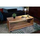 SAM Outillage Couchtisch mit Ablage Akazie massiv 115 x 55 x 45 cm naturfarben ADA