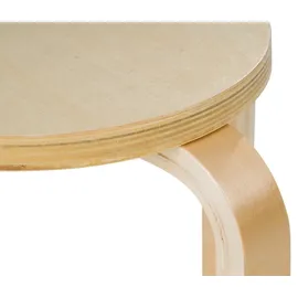 Home4You Kinderhocker Sitzhocker | 2er Set | Birkenholz | Naturfarben