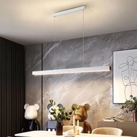 Bellastein LED Pendelleuchte für esstisch dimmbar mit pendellampe höhenverstellbar Moderne Hängeleuchte/Deckenleuchte für büro esszimmer Arbeitszimmer Wohnzimmer Küche Bar leuchte (Weiß, L100cm)