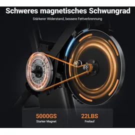 Merach - Heimtrainer Fahrrad, magnetisches Fitnessbike mit APP für Zuhause, Bis 158kg leise,