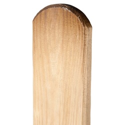 Zaunlatte 2 x 9 x 100 cm – aus Holz (Kiefer / Fichte), grün druckimprägniert, halbrund, witterungsbeständig, ideal für Gartenzäune & Reparaturen