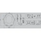 Primaster WC-Sitz mit Absenkautomatik Schiefer schwarz