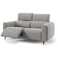 Sofanella 2-Sitzer Stoff, Relaxsofa, Designsofa, Designer Couch, Italienisches Sofa, 2er Sofa grau