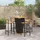 vidaXL Gartenbar Set 5-tlg. Schwarz