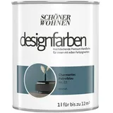 SCHÖNER WOHNEN-Farbe Wandfarbe Designfarbe  (Charmantes Petrolblau, 1 l, Matt, Konservierungsmittelfrei)