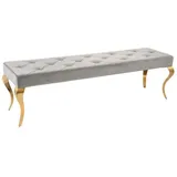 Riess-Ambiente Sitzbank MODERN BAROCK - 175cm schwarz Samt gold Edelstahl