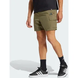 adidas Essentials Small Logo Chelsea Cargo Shorts Olive Strata / Black S