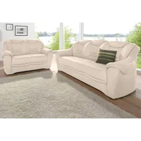 sit&more Polstergarnitur SIT & MORE "Bansin", beige (natur), Luxus-Microfaser ALTARA NUBUCK, Sitzmöbel-Sets, bestehend aus einem 3- und einem 2- Sitzer, inklusive Federkern