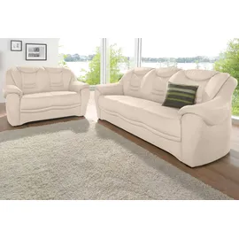 sit&more Polstergarnitur SIT & MORE "Bansin", beige (natur), Luxus-Microfaser ALTARA NUBUCK, Sitzmöbel-Sets, bestehend aus einem 3- und einem 2- Sitzer, inklusive Federkern