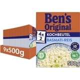 Ben's Original Basmati Reis, 10 Minuten Kochbeutel, 9 Packungen (9x500g)