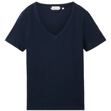 TOM TAILOR T-Shirt mit V-Ausschnitt, Marine, XXL