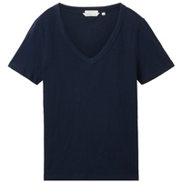 TOM TAILOR T-Shirt mit V-Ausschnitt, Marine, XXL