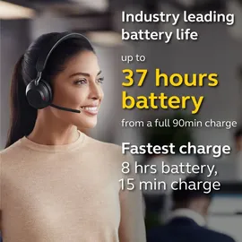 JABRA Evolve2 65 USB-A MS Teams Stereo schwarz mit Ladestation