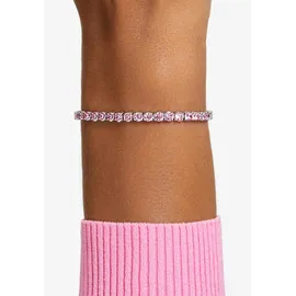 Swarovski Armband Matrix Tennis Rundschliff, rosa Rhodiniert - silber