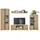 Stella Trading Mid.you Wohnwand Eiche 340x196x40 cm Schwarz (1107027101)