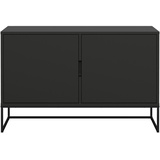 XXXLutz Xxxl Kommode Lipp, Schwarz, 2 Fächer, 118x76x43 cm, Typenauswahl, Beimöbel erhältlich, Wohnzimmer, Kommoden & Sideboards, Kommoden