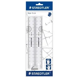 Staedtler Lineale Kunststoff transparent 15cm, 2er Beutel 4007817027776 STAEDTLER 562 152 PB