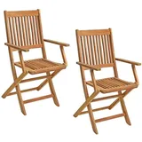 Estexo Gartenstuhl 50 x 50 x 92 cm braun 2 St.