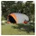 vidaXL Tunnelzelt mit Dach Grau/Orange