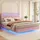 Okwish Polsterbett, Rosa, Leder, 140x200 cm, Schlafzimmer, Betten, Polsterbetten