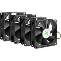 Inter-Tech 88887290 Computer Kühlkomponente Computergehäuse Ventilator 8 cm 4 Stück(e) Schwarz (88887290)