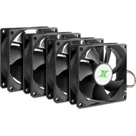 Inter-Tech 88887290 Computer Kühlkomponente Computergehäuse Ventilator 8 cm 4 Stück(e) Schwarz (88887290)